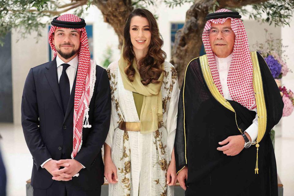 <p> Balkis Press/ABACAPRESS.COM</p> Crown Prince Hussein, Princess Rajwa and haled bin Musaed bin Saif bin Abdulaziz Al Saif in August 2022