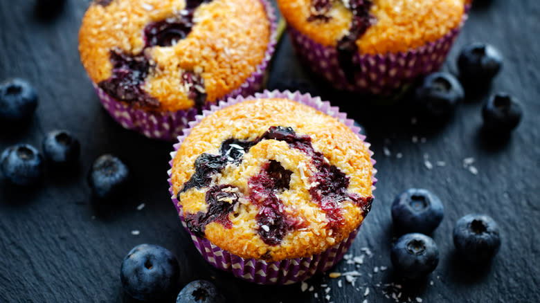 blueberry coconut muffins