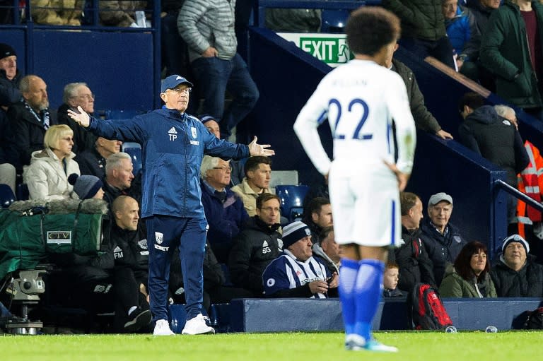 A 4-0 defeat to Chelsea has left West Brom head coach Tony Pulis fighting to save his job after just two wins in his last 21 Premier League games