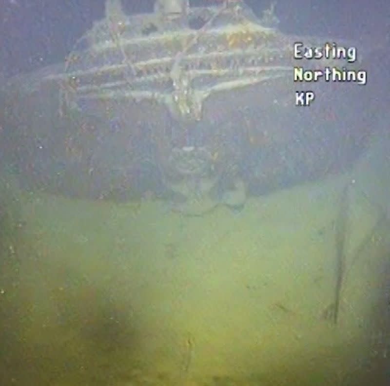 An element of sunken German WWII warship cruiser "Karlsruhe" that had been observed 13 nautical miles from Kristiansand