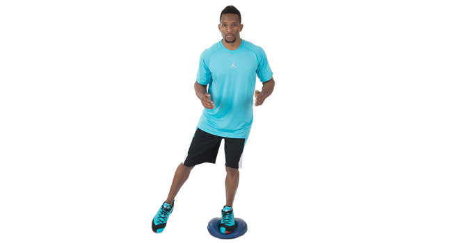 Single-Leg Stability Pad Touches