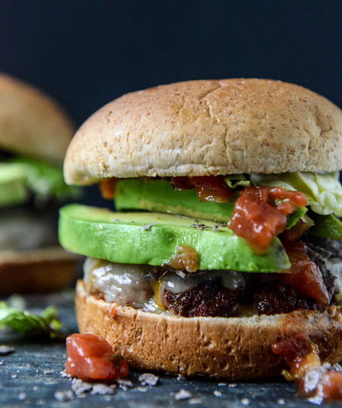 <strong>Get the <a href="http://www.howsweeteats.com/2013/05/taco-rubbed-burgers-with-avocado-and-crushed-tortilla-chips/" target="_blank">Taco Rubbed Burgers recipe</a> from How Sweet It Is</strong>