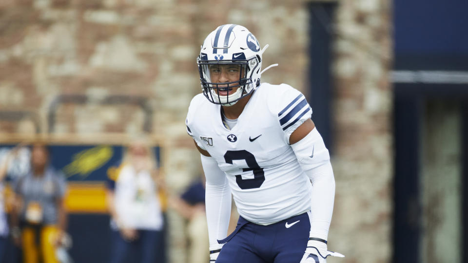 BYU LB Chaz Ah You had 31 tackles in 2019. (AP Photo/Rick Osentoski)