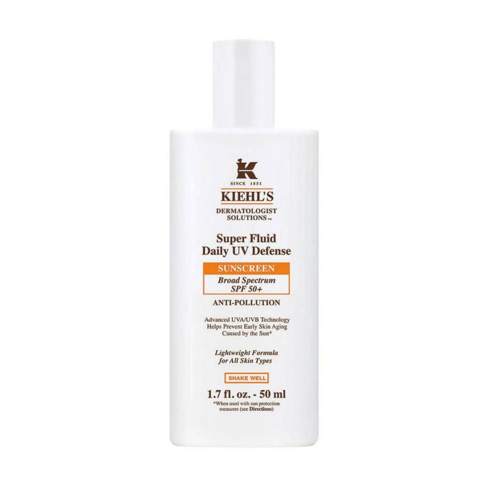 &ldquo;I love this Kiehl&rsquo;s facial sunscreen because it&rsquo;s ― as the name suggests ― super fluid and thin to apply. It&rsquo;s a white color but takes no time to blend in and provides SPF 50 coverage not only from the sun but from pollution. I tend to burn easily and get lazy about reapplying sunscreen (I know, I know) but this makes it super easy to remember and reapply at the beach.&rdquo;<i> ― Jamie Feldman<br /><br /></i><strong>Get <a href="https://go.skimresources.com?id=38395X987171&amp;xs=1&amp;xcust=sunscreen-KristenAiken_04-28-21-&amp;url=https%3A%2F%2Fwww.kiehls.com%2Fskincare%2Fface-body-sunscreen%2Fsuper-fluid-daily-uv-defense-spf-50%2F833.html" target="_blank" rel="nofollow noopener noreferrer">Kiehl&rsquo;s Super Fluid Daily UV Defense sunscreen</a> for $40.</strong>