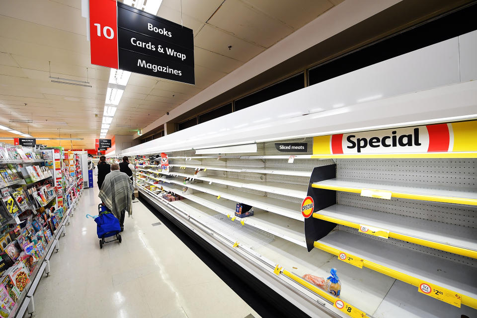 Coles empty shelves panic buying coronavirus early Christmas sales