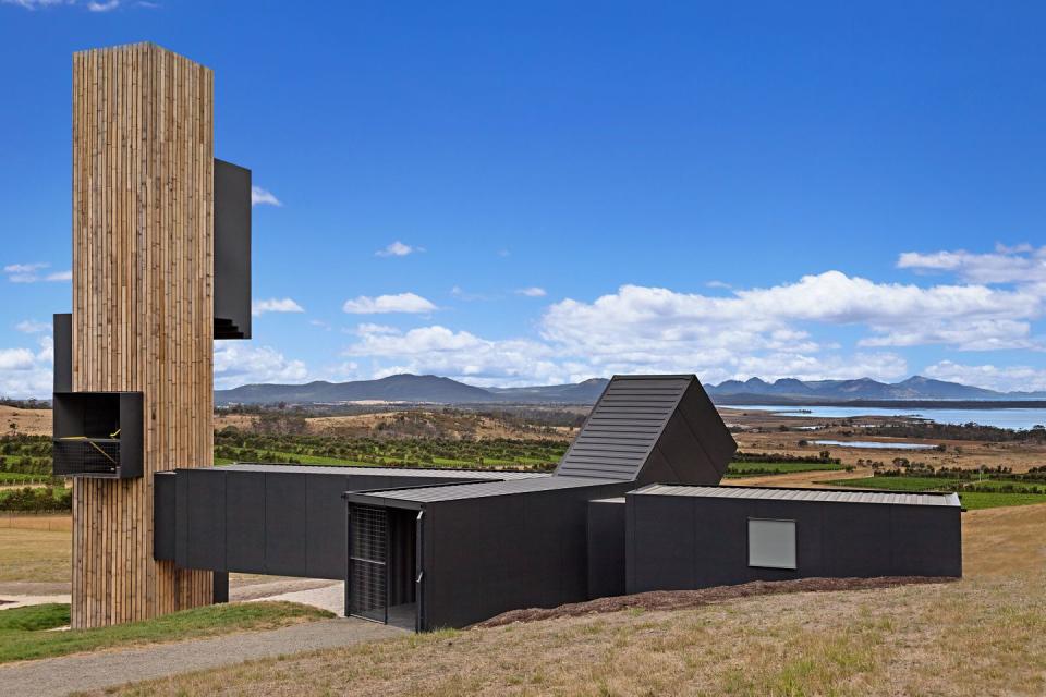 <p>Architecture firm Culumus designed the facilities for Devil’s Corner, a winery in Tasmania, Australia, from repurposed shipping containers. Beyond a tasting room, there’s a lookout tower where visitors can take in the surrounding scenery.</p>