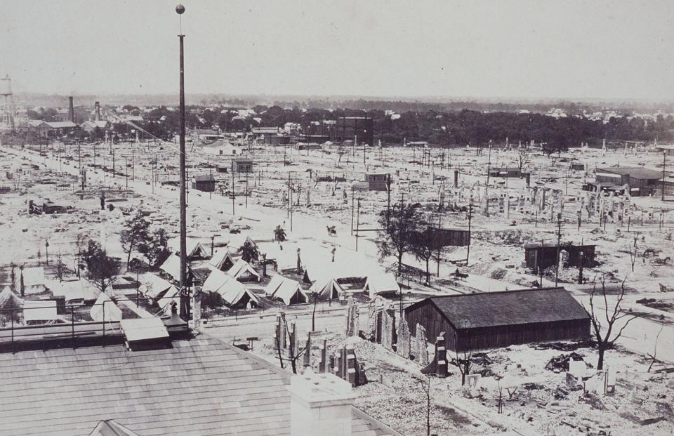 Jacksonville's Tent City is seen after the Great Fire of 1901, as the city quickly set about rebuilding itself.