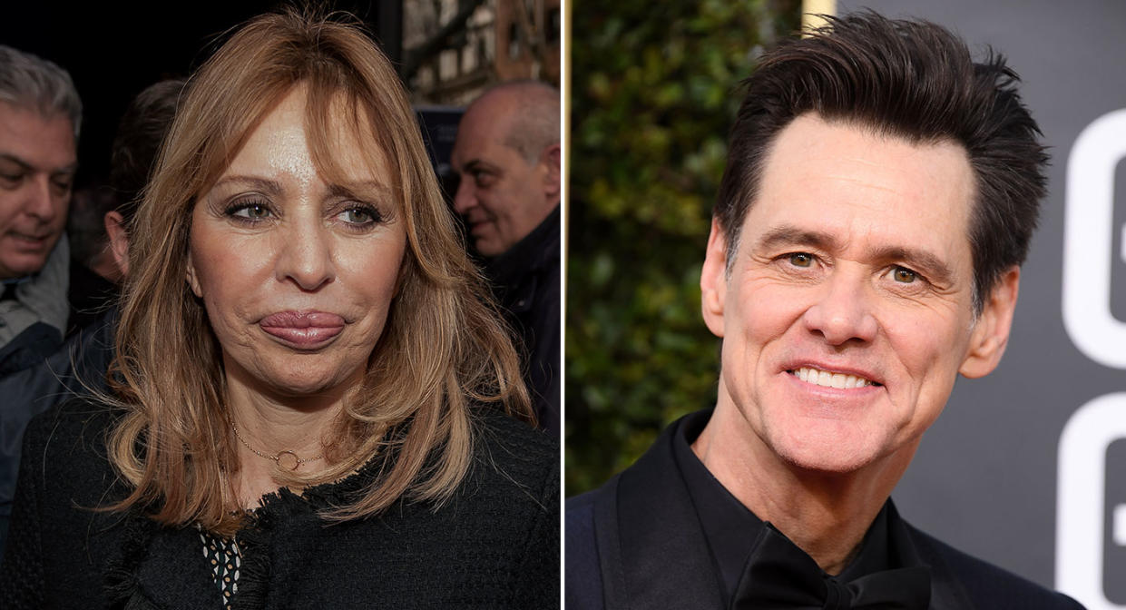 Allesandra Mussolini and Jim Carrey (Credit: Getty)