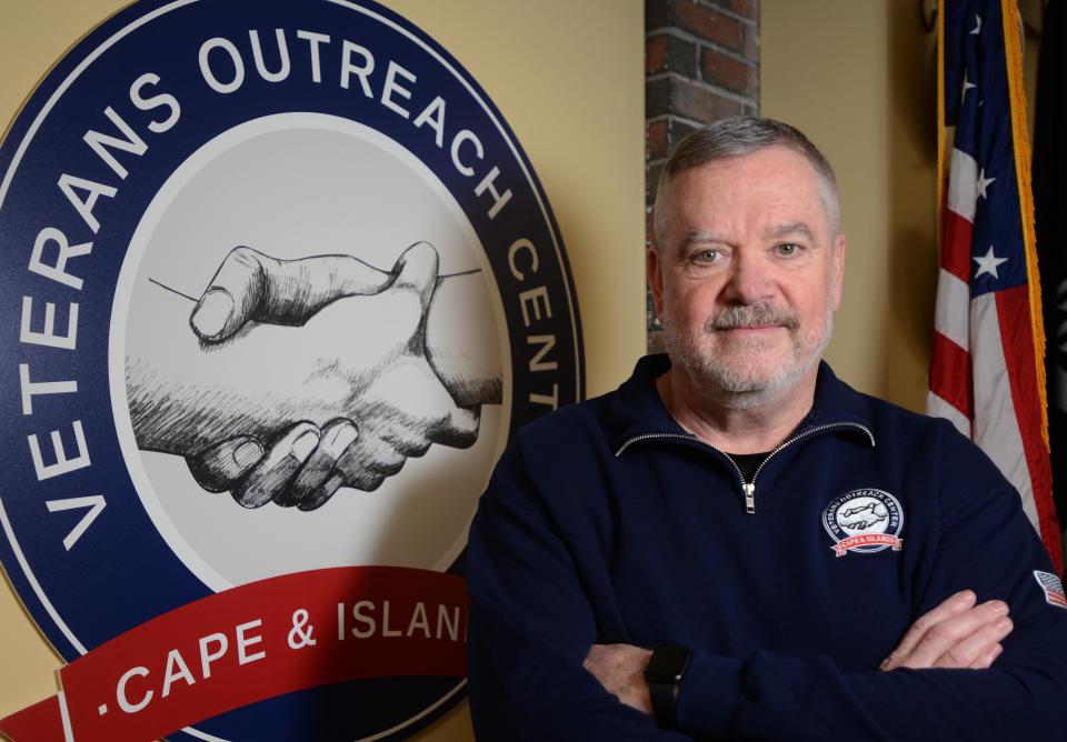 Cape and Islands Veterans Outreach Center's Mike Dunford photographed at the organization's Hyannis offices. 
Cape Cod Times/Steve Heaslip