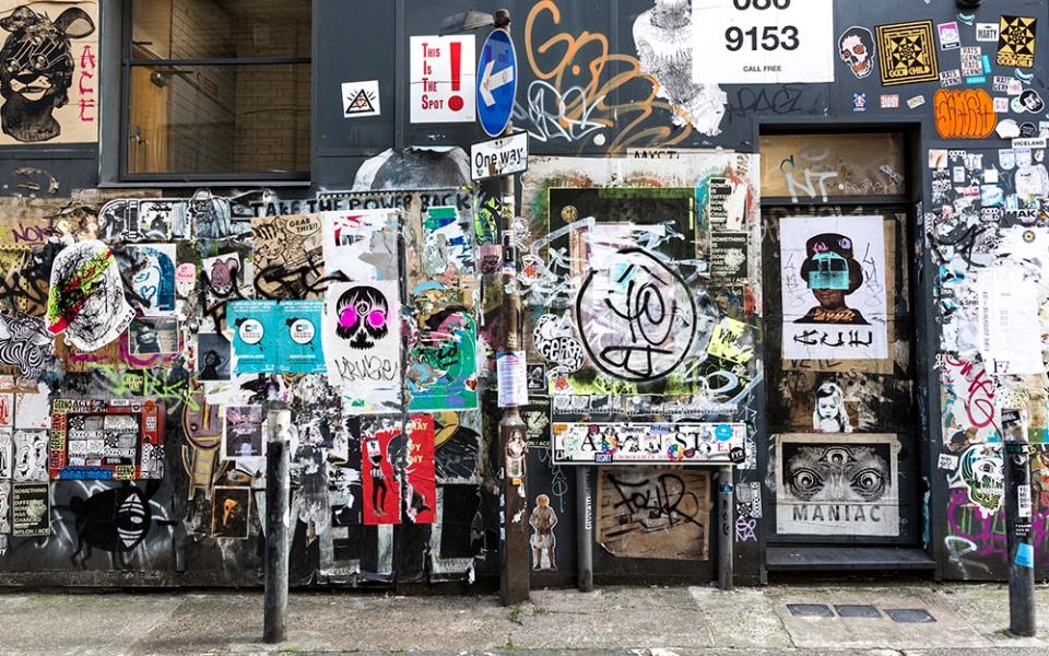 Sticker street art is a big part of the hip, distinctive look of East London - Dminika Zarzycka