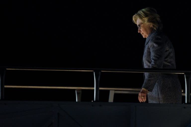 Democratic presidential nominee Hillary Clinton arrives at Vero Beach Municipal Airport September 30, 2016 in Florida