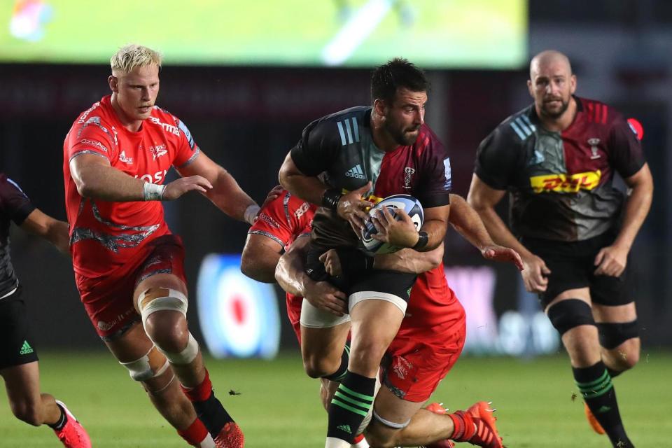 Scott Baldwin scored the hosts' only try after Byron McGuigan had gone over for Sale in the second half (Getty Images)