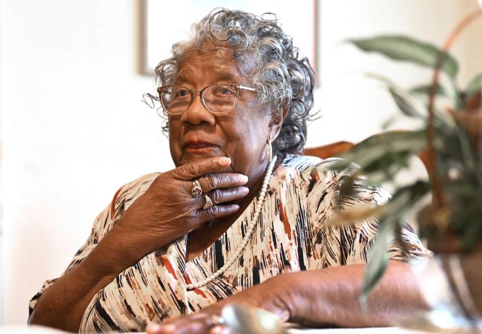 Narcissus Lowery explains what happened on Tuesday, November 7, 2023 when she went to vote. Lowery waited two hours to vote on Tuesday when poll workers told her that her ballot had already been cast. Voting is very important to her. Lowery first voted in 1953.