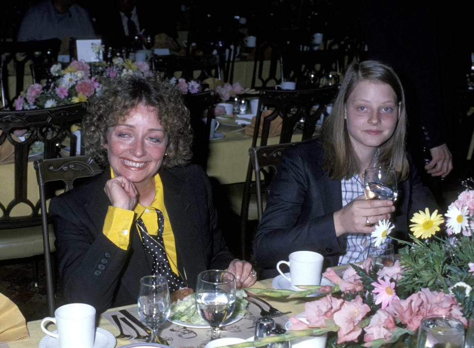 Jodie Foster and her mother, Brandy Foster, at a tribute to Walt Disney in 1978. (Photo: Getty Images)