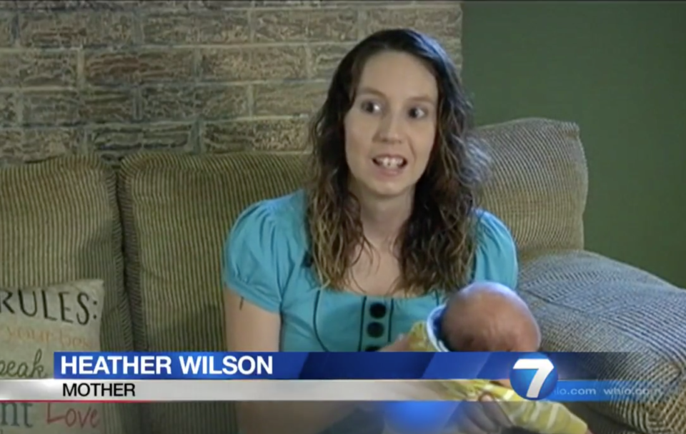 Heather Wilson with her newborn, Christian. (Photo: Jenna Lawson/WHIO)