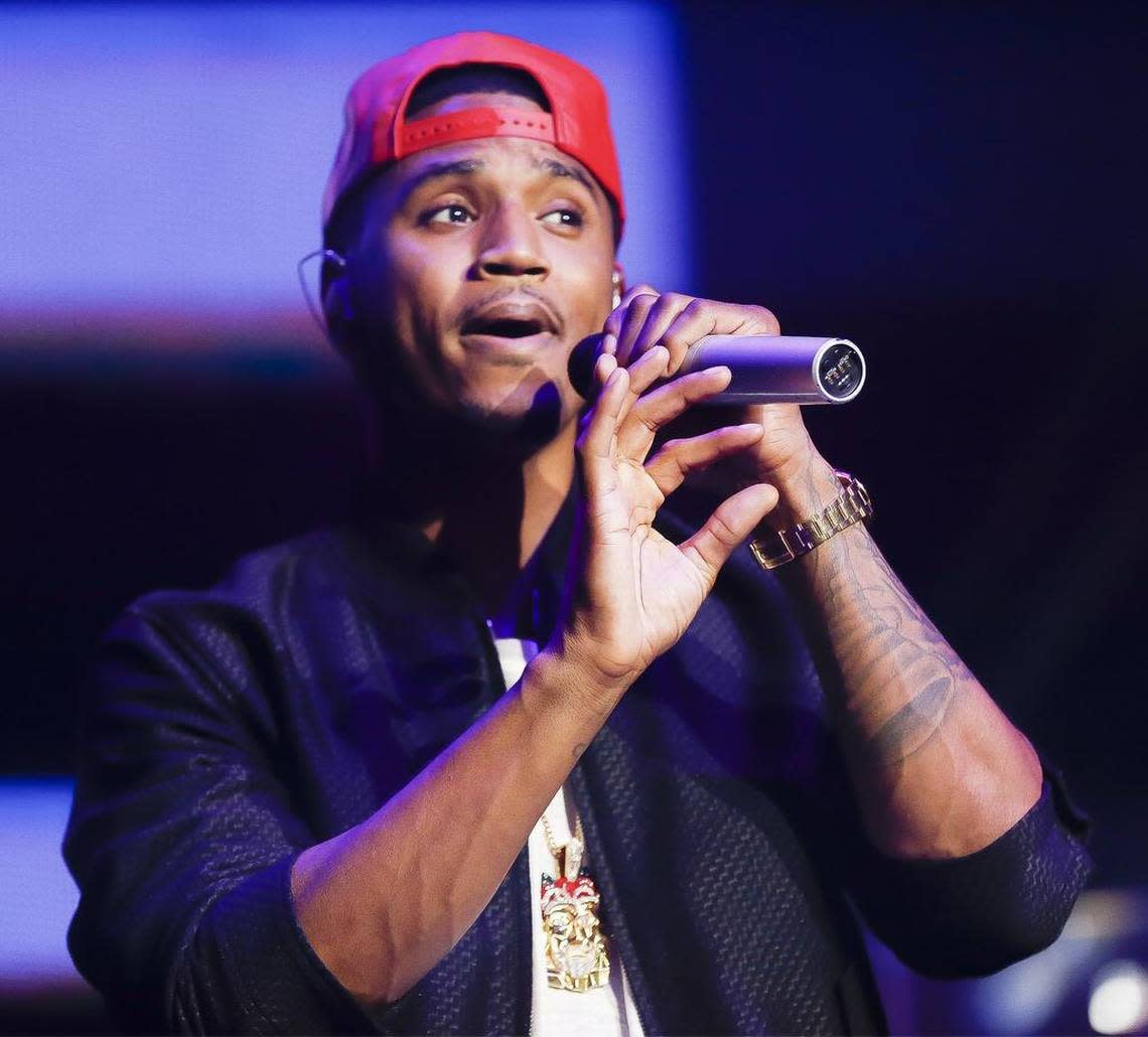 Trey Songz, who was arrested but not charged after an altercation during the 2021 AFC Championship game at Arrowhead Stadium, will return to Kansas City for a concert with Tyrese on June 11 at the T-Mobile Center. Fernando Salazar/ The Wichita Eagle