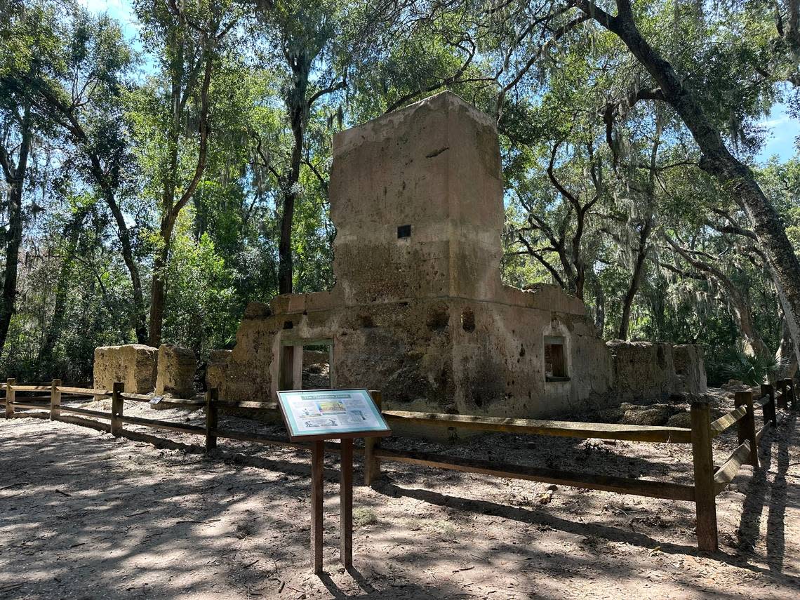 The remains of the main house at the Stoney-Baynard Ruins in Sea Pines on Hilton Head Island. The ruins are what remains of the mansion at what was once called Braddock Point Plantation. They can be found off of Plantation Drive.