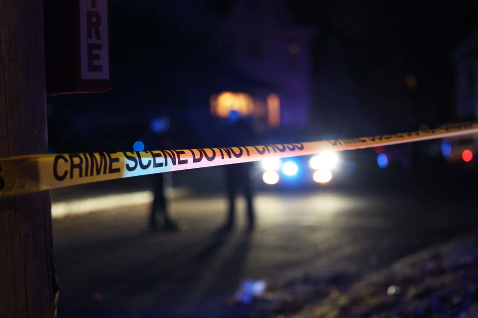 Brockton police investigate after a man was found with an apparent self-inflicted gunshot wound near 46 Nason St. on Friday, Dec. 8, 2023.