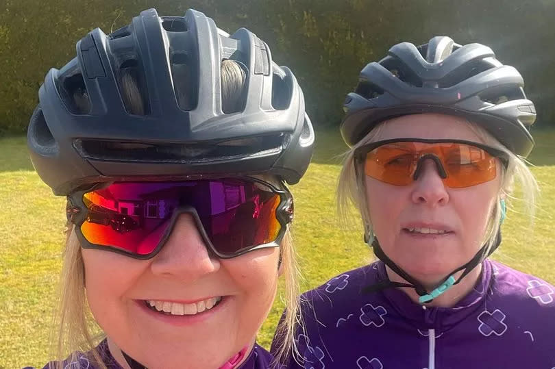 Janice, left, takes on the challenge ahead of her 60th birthday