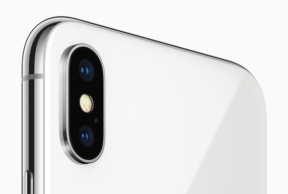 Close up of iPhone X dual-camera system