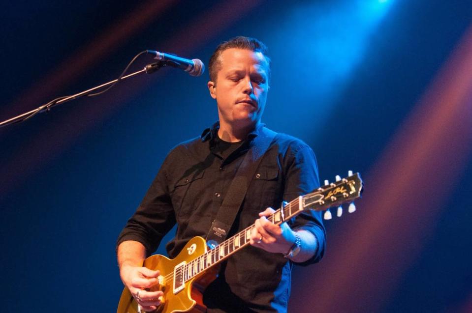 Jason Isbell on stage at Rupp Arena, opening for the Avett Brothers, on Oct. 1, 2015. Photo by Paul Hooper | Lexington Center