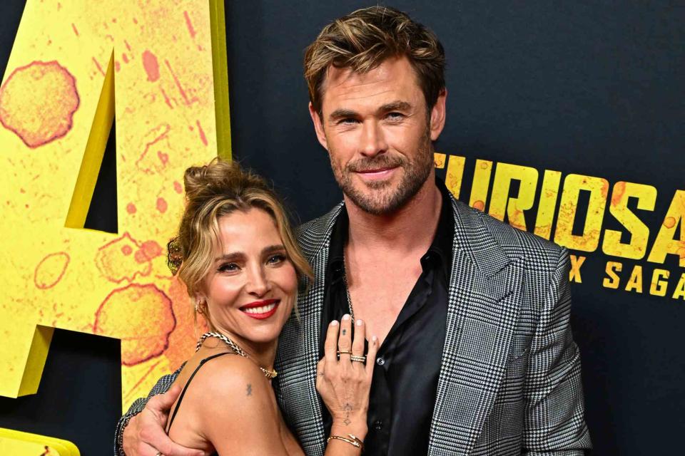 <p>James Gourley/Shutterstock </p> Elsa Pataky and Chris Hemsworth on May 2, 2024