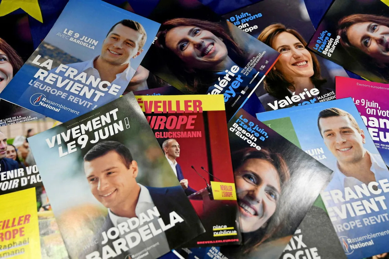 Photo d'illustration des affiches des candidats aux élections Européennes de Juin 2024.  - Credit:MOURAD ALLILI/SIPA