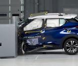 <p>The Kicks earns a Top Safety Pick honor from the Insurance Institute for Highway Safety (IIHS) for 2019, meaning it performs admirably in all of the agency's rigorous crash and safety tests. IIHS scores the Nissan "Good" in every category but the passenger's side small overlap front crash test and the headlight test, where it scores it "Acceptable." The Kicks even earns a "Superior" score for front crash prevention thanks to the standard automated emergency braking.</p>