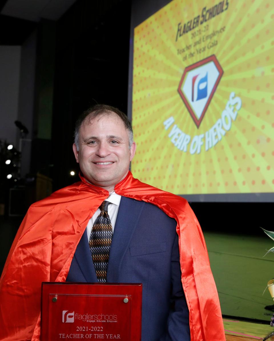 Jim Gambone, of Flagler Palm Coast High School, was named Flagler Teacher of the Year, Thursday, Jan. 20, 2022.