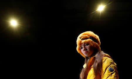 A model presents a creation by Bogner fashion label during a dress rehearsal at the Berlin Fashion Week Autumn/Winter 2019/20 in Berlin, Germany, January 14, 2019. REUTERS/Fabrizio Bensch