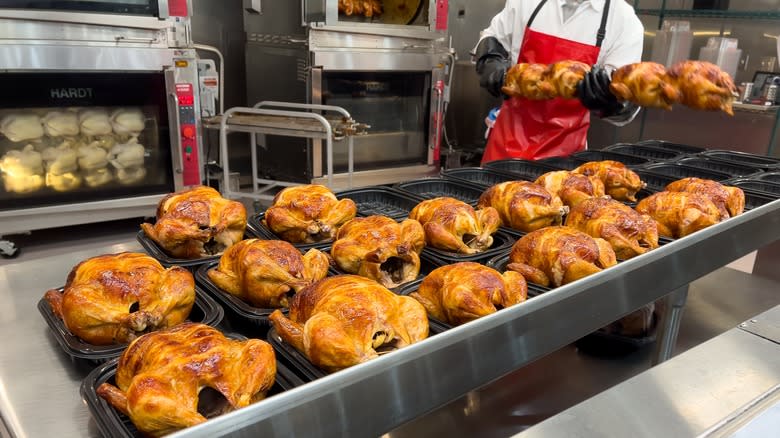 costco chickens in kitchen