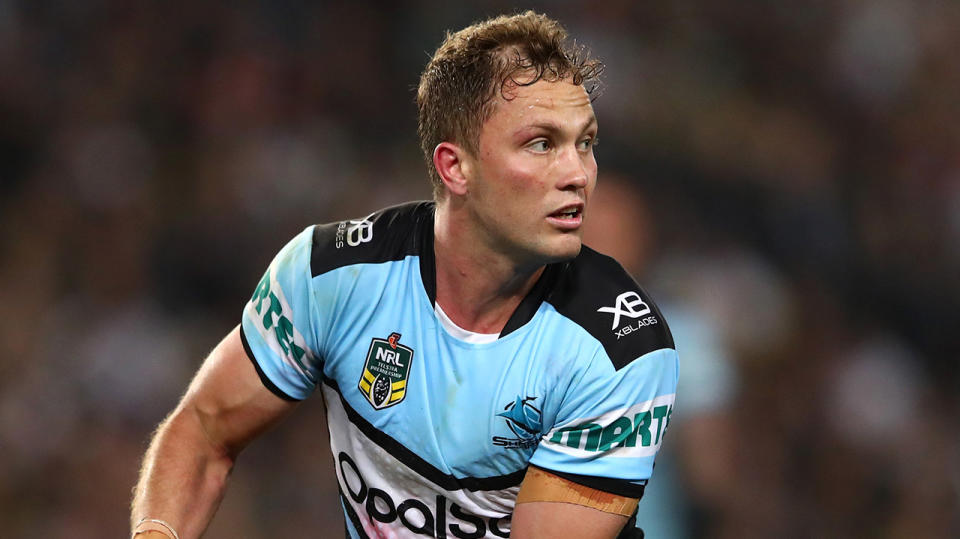 Matt Moylan had to leave the match against Souths Sydney for a HIA. (Getty Images)