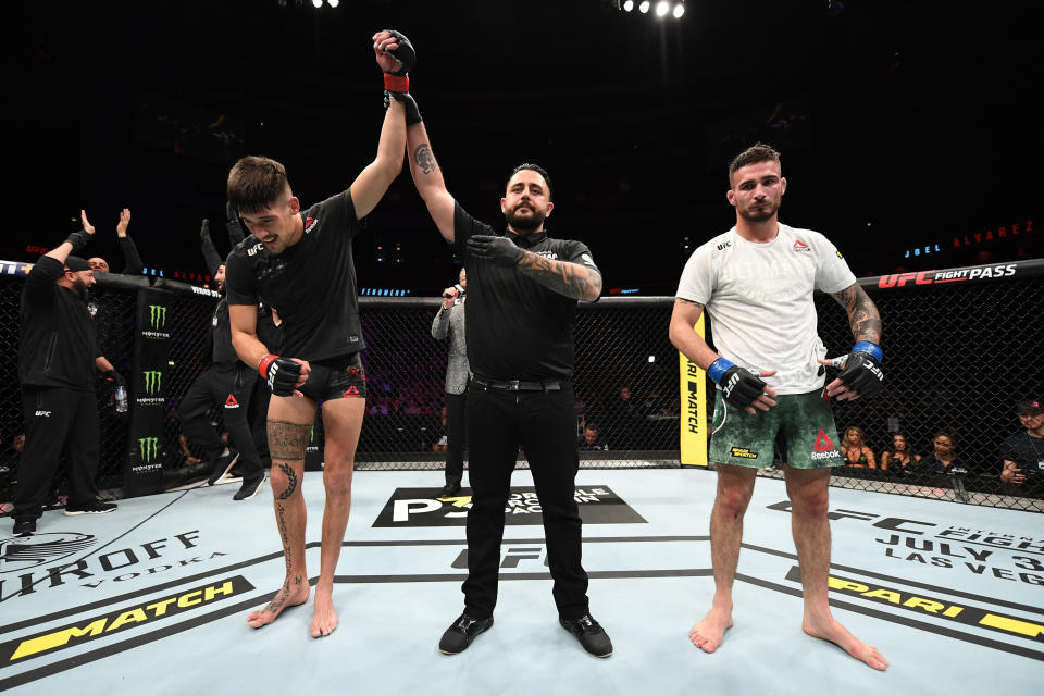 Como decíamos, ya ha peleado en dos ocasiones en la UFC. En su debut en febrero de 2019 cayó ante el ruso Damir Ismagulov y tres meses después noqueó al italiano Danilo Belluardo. (Foto: Jeff Bottari / Zuffa LLC / Getty Images).