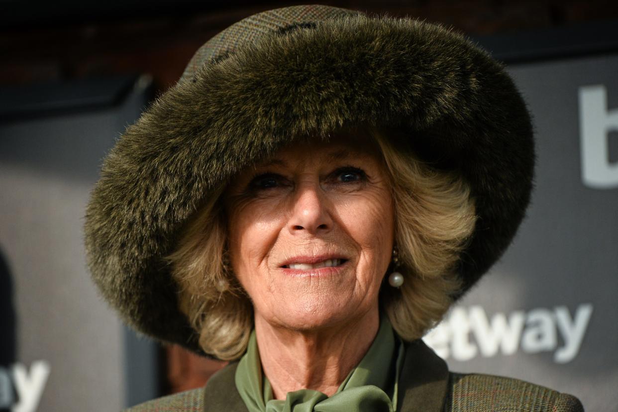 11 March 2015; The Duchess of Cornwall Camilla Parker Bowles at the day's races. Cheltenham Racing Festival 2015, Prestbury Park, Cheltenham, England. Picture credit: Ramsey Cardy / SPORTSFILE (Photo by Sportsfile/Corbis/Sportsfile via Getty Images)