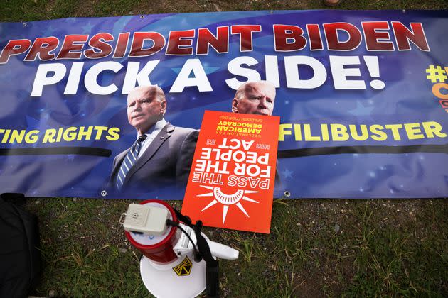 Activists pushed for the Senate to pass voting rights legislation during a wave of rallies and events during the 2021 summer. (Photo by Alex Wong/Getty Images) (Photo: Alex Wong via Getty Images)