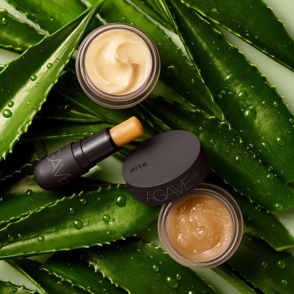 Bite Beauty's best-selling Agave+ lip care collection, featuring a balm, scrub, and mask, is now vegan, clean, cruelty-free, and gluten-free.