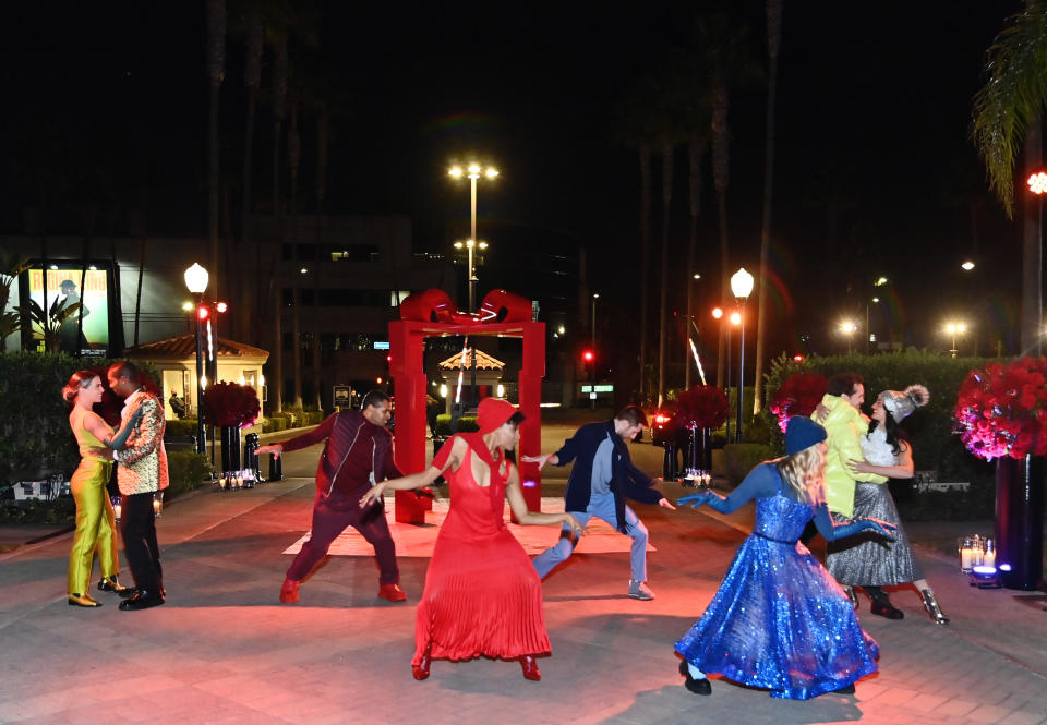 Dancers perform during the Neiman Marcus Holiday Debut and Fantasy Gifts launch event in Los Angeles. - Credit: Courtesy of Neiman Marcus