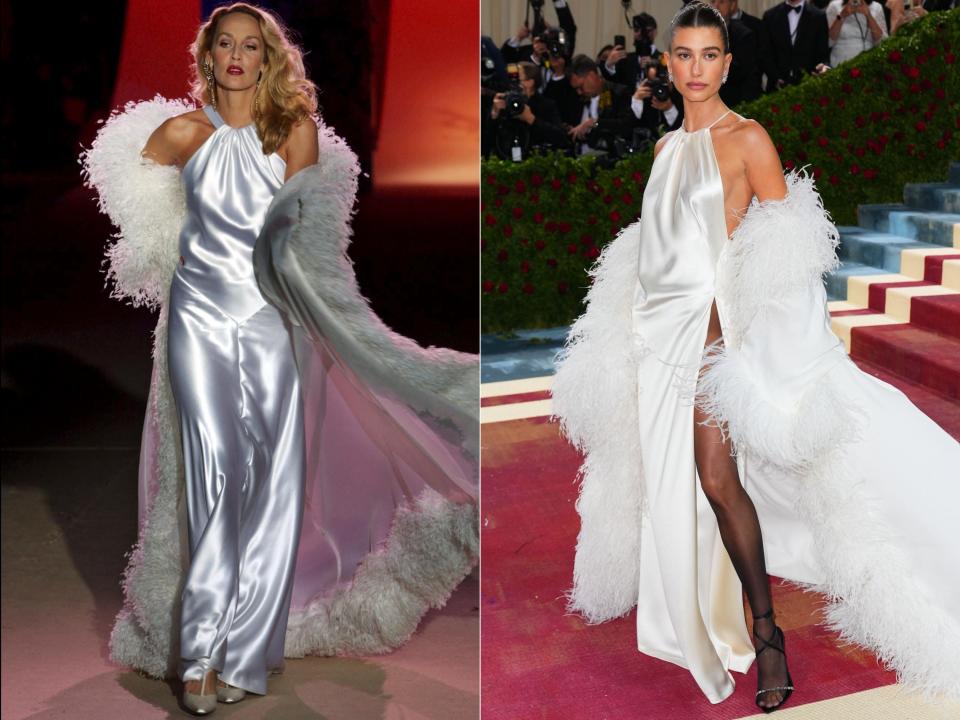 Hailey Bieber was inspired by Jerry Hall.