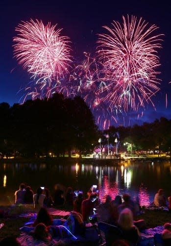 A fireworks display lights up the skies over Port Orange. That city is among many others in Volusia and Flagler counties that will be offering fireworks displays this coming weekend to celebrate the Independence Day holiday.