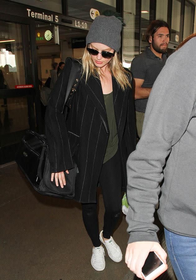 Margot (pictured in March) has been covering up in baggy clothing. Source: Getty