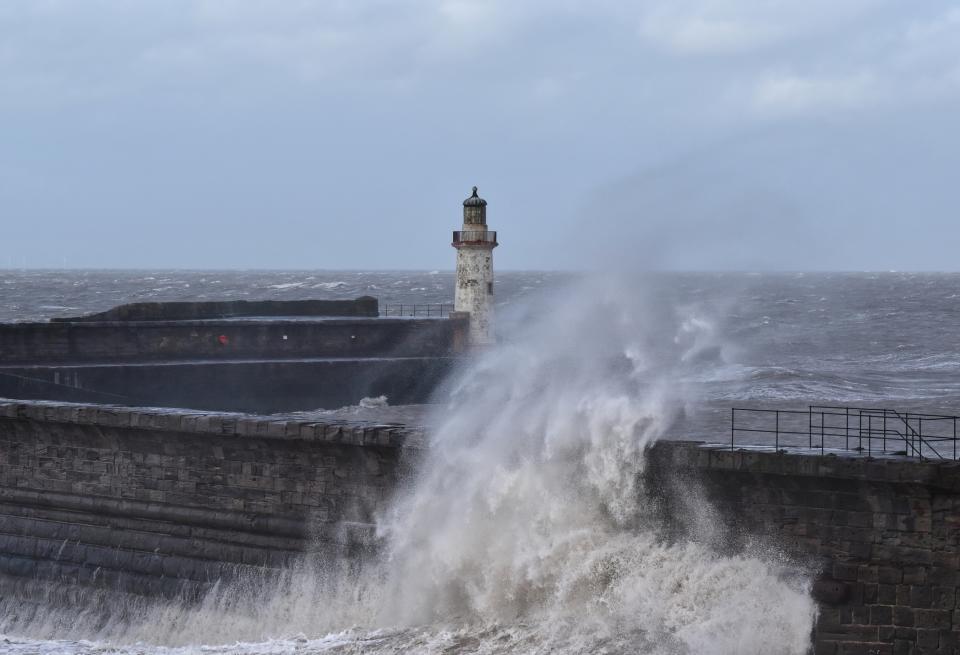 Rough seas at Whitehaven - getty