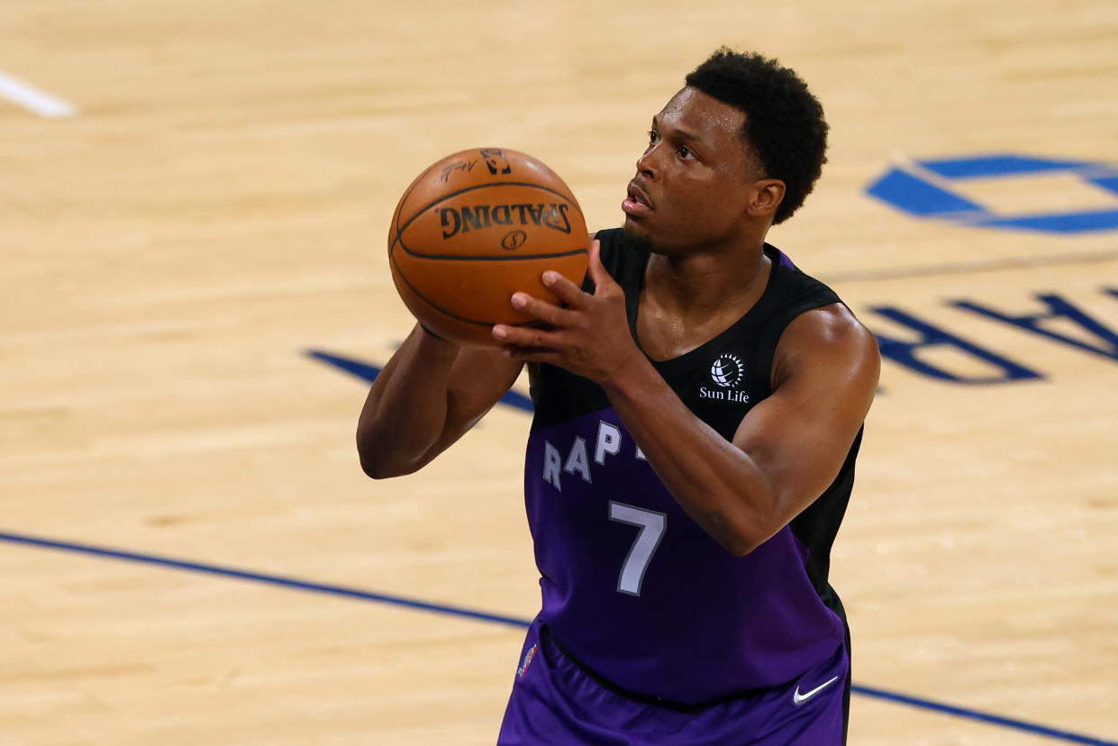 Toronto Raptors guard Kyle Lowry reportedly declined an invitation to play for Team USA, citing his impending free agency. (Rich Schultz/Getty Images)