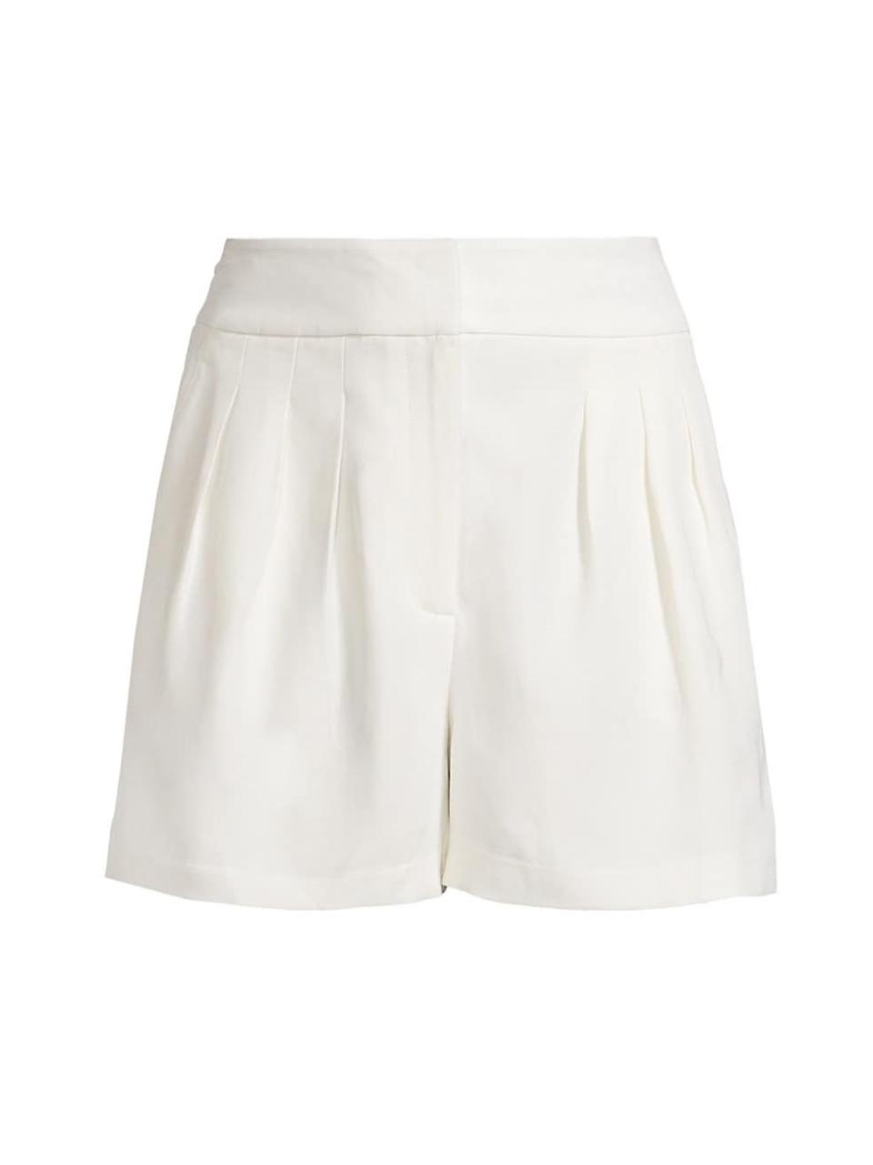 11) Bea Pleated High-Waisted Shorts