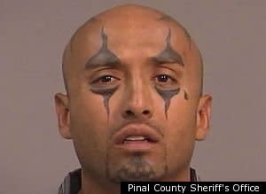 In 2011, Tejeda allegedly fled from a traffic stop in Casa Grande, Ariz. Police had no trouble finding him, though, because of his <a href="http://www.huffingtonpost.com/2011/09/30/albert-tejeda-tattoo_n_988846.html" target="_blank">lengthy criminal record... and his unique facial tattoos. </a>