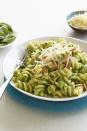 <p>Meatless pastas are some of the easiest (and tastiest) ways to please meat-lovers and vegetarians alike. Especially ones topped with a broccoli pesto sauce, sliced almonds, and grated parmesan cheese.<em><br></em></p><p><em>Get the <a href="https://www.womansday.com/food-recipes/food-drinks/recipes/a12573/fusilli-broccoli-pesto-recipe-wdy0115/" rel="nofollow noopener" target="_blank" data-ylk="slk:Fusilli with Broccoli Pesto recipe;elm:context_link;itc:0;sec:content-canvas" class="link ">Fusilli with Broccoli Pesto recipe</a>.</em></p>