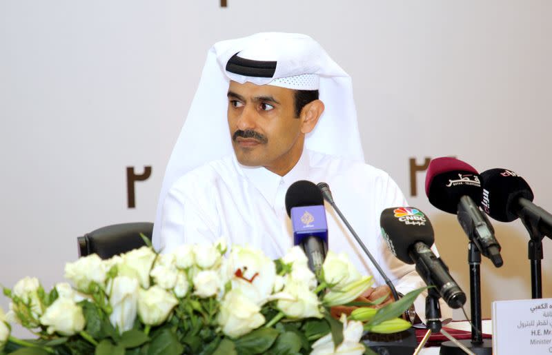 FILE PHOTO: Qatar Petroleum CEO and Minister of State for Energy Saad al-Kaabi speaks during a news conference in Doha