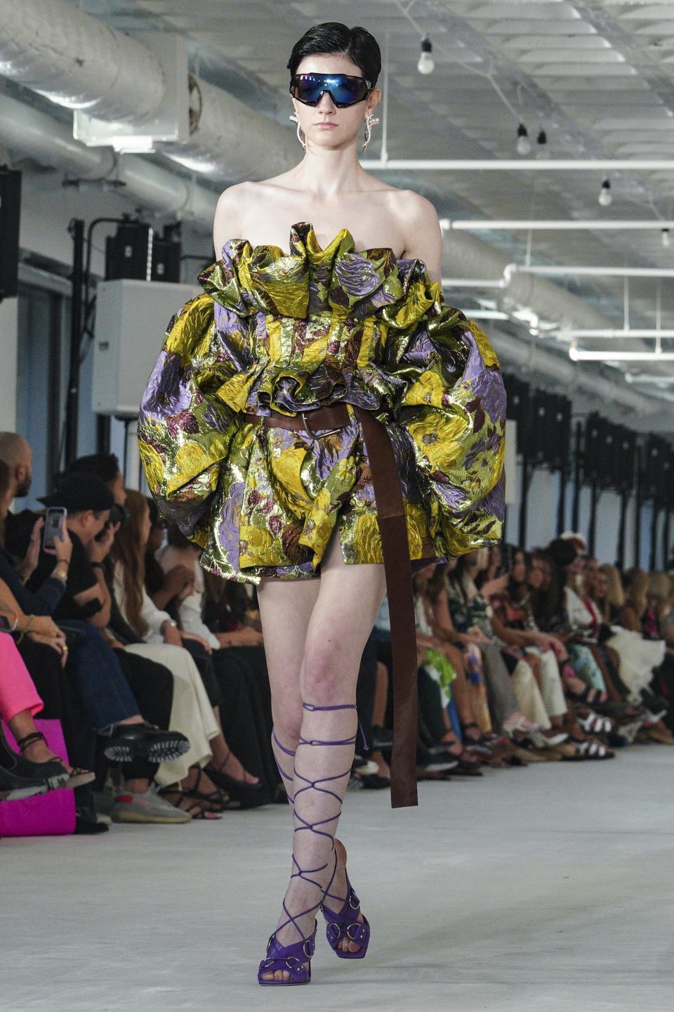 Fashion from the Prabal Gurung Spring Summer 2023 collection is modeled during Fashion Week, Saturday Sept. 10, 2022 in New York. (AP Photo/Bebeto Matthews)