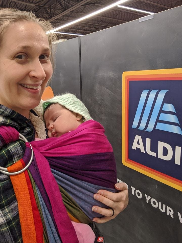 Patricia Larkin of Lacey, New Jersey, said a woman accused of her carrying a fake baby through an Aldi store as a ploy to steal.