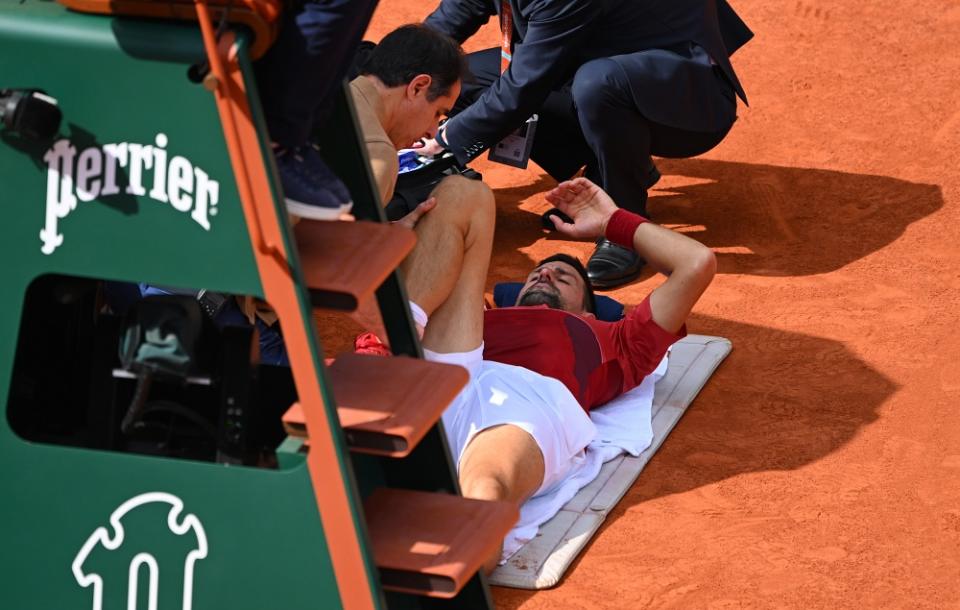 祖高域 於法網右膝受傷。（圖：Getty Images）