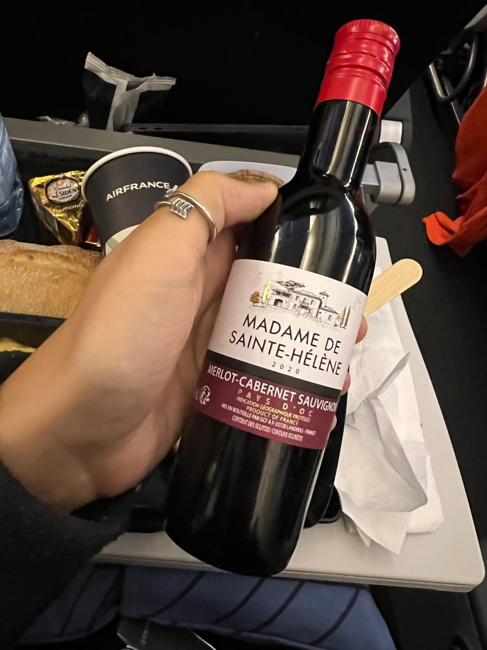 wine on Air France